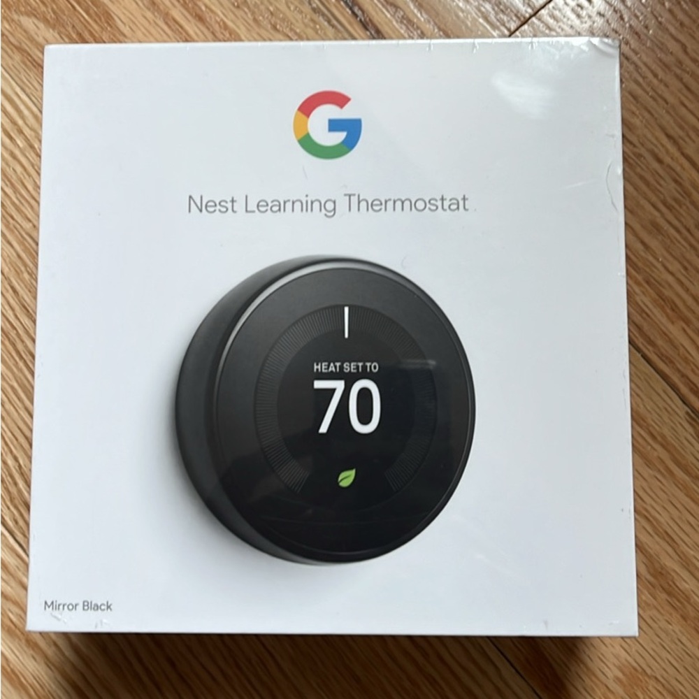 Google Nest Learning Thermostat 4th gen - Mirror Black Finish